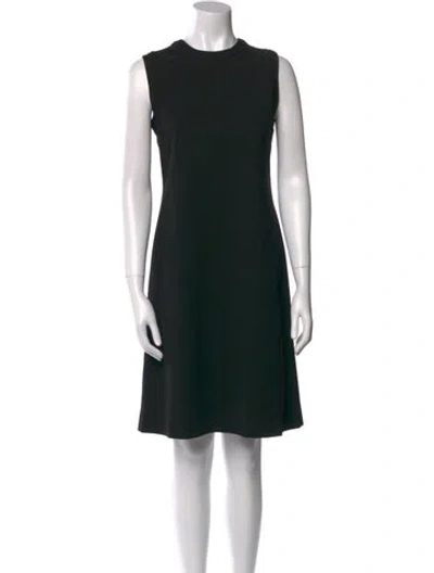 Pre-owned Jane Crew Neck Knee-length Dress In Black