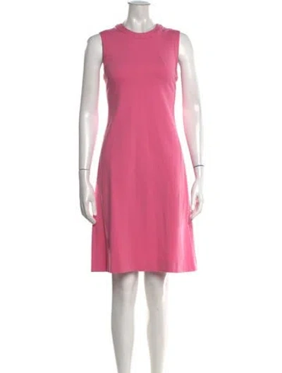 Pre-owned Jane Crew Neck Knee-length Dress In Pink