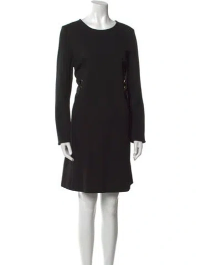 Pre-owned Jane Crew Neck Mini Dress In Black