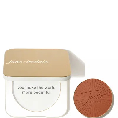 Jane Iredale Gold Refillable Compact And Purebronze Matte Bronzer Refill 0.9g (various Shades) In White