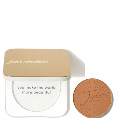 Jane Iredale Gold Refillable Compact And Purebronze Matte Bronzer Refill 0.9g (various Shades) In White