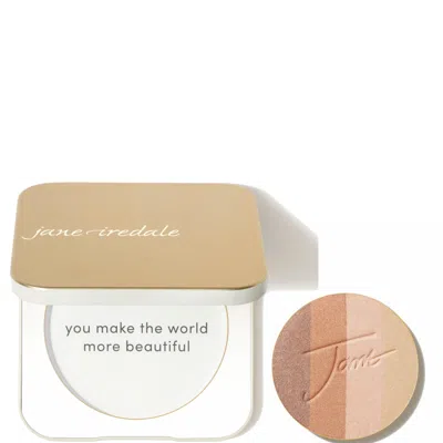 Jane Iredale Gold Refillable Compact And Purebronze Shimmer Bronzer Refill 0.9g (various Shades) In White