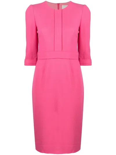 Jane Layla Midi Pencil Dress In Pink