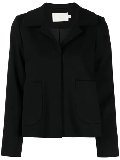 Jane Ned Cropped Fitted Jacket In Schwarz