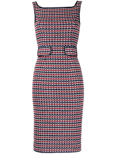 Jane Paula Midi Pencil Dress In Multicolour