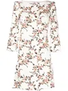 Jane Petal Floral-print Dress In Neutrals