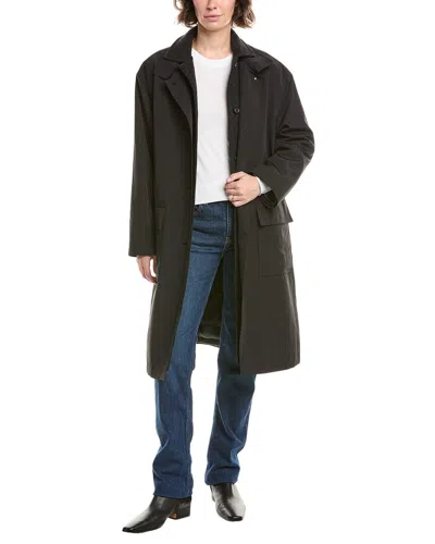 Jane Post 3-in-1 Wool Trench Coat In Black