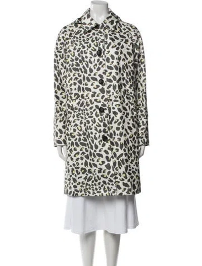 Pre-owned Jane Post Animal Print Coat In Multicolor