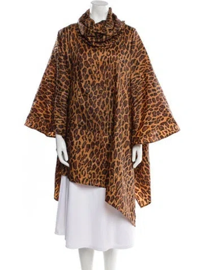 Pre-owned Jane Post Animal Print Jacket In Brown
