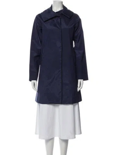 Pre-owned Jane Post Coat In Blue