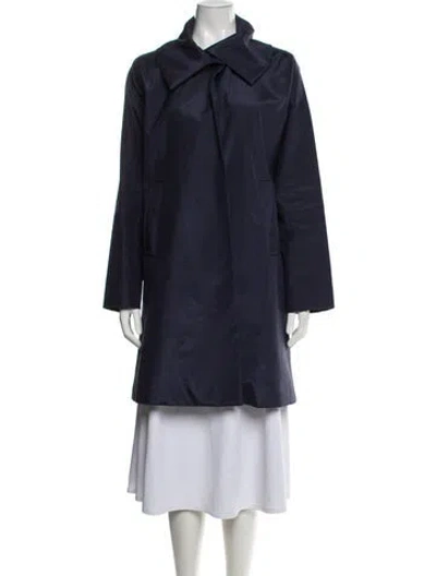 Pre-owned Jane Post Coat In Blue