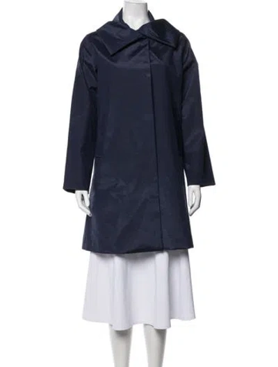 Pre-owned Jane Post Coat In Blue
