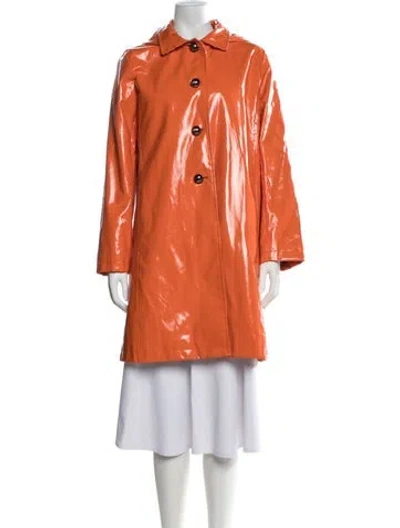 Pre-owned Jane Post Coat In Orange