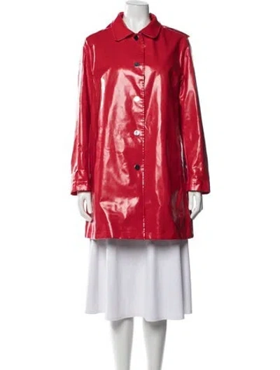 Pre-owned Jane Post Coat In Red