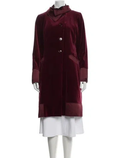 Pre-owned Jane Post Coat In Red