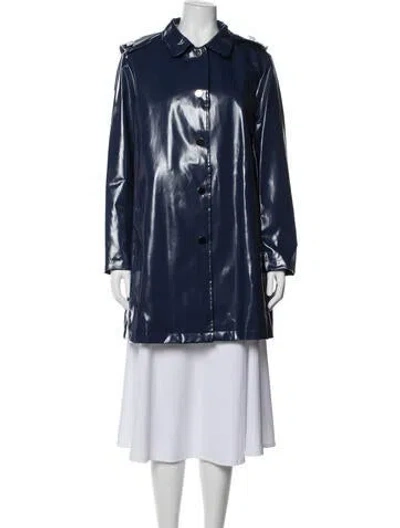 Pre-owned Jane Post Coat W/ Tags In Blue