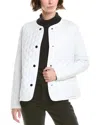 Jane Post Diamond Quilted Reversible Jacket In White