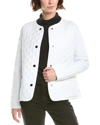 Jane Post Diamond Quilted Reversible Jacket In White