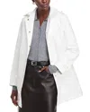 Jane Post Iconic Princess Rain Slicker Coat In White