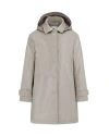 Jane Post Iconic Princess Rain Slicker In Warm Grey