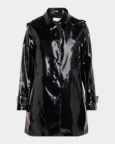 Jane Post Iconic Princess Slicker Rain Jacket In Black