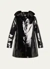 Jane Post Iconic Princess Slicker Rain Jacket In Black