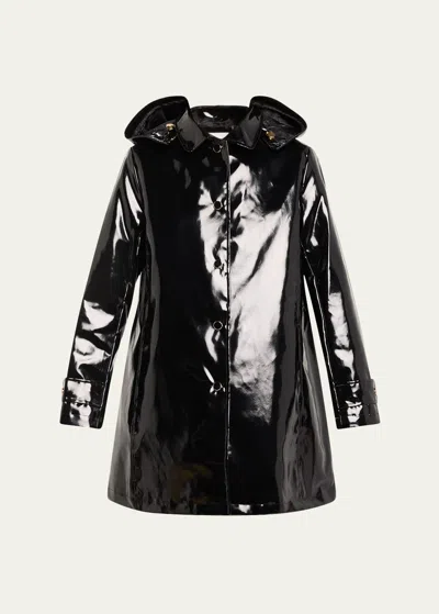 Jane Post Iconic Princess Slicker Rain Jacket In Black
