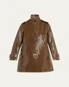 Jane Post Iconic Princess Slicker Rain Jacket In Brown