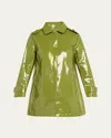 Jane Post Iconic Princess Slicker Rain Jacket In Olive
