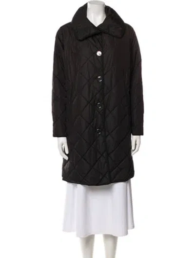 Pre-owned Jane Post Nylon Coat In Black