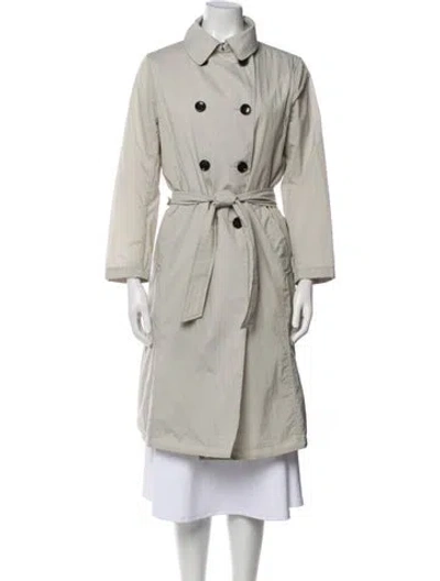 Pre-owned Jane Post Nylon Trench Coat In Gray
