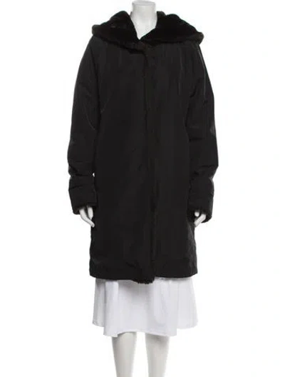Pre-owned Jane Post Parka In Black