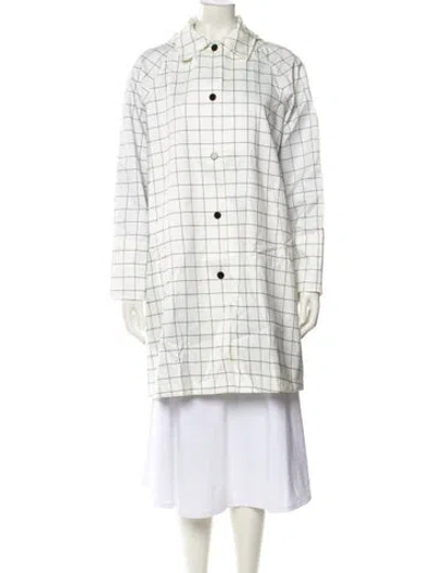 Pre-owned Jane Post Printed Jacket In White