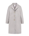 Jane Post Rain Duster In Warm Grey