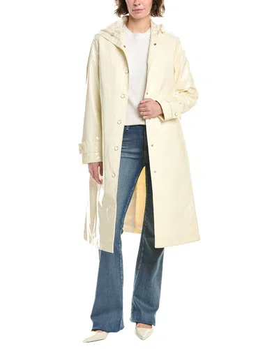 Jane Post Slicker Trench Coat In White