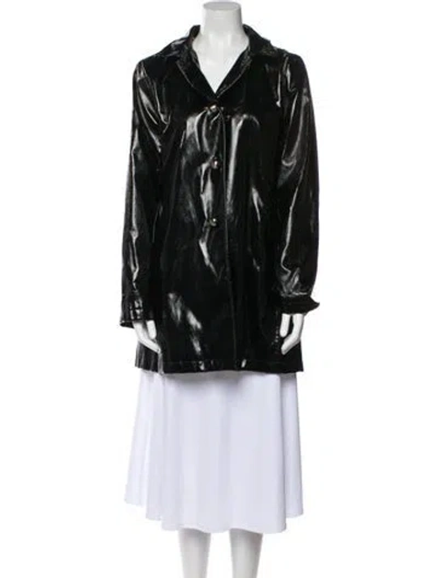 Pre-owned Jane Post Trench Coat In Black