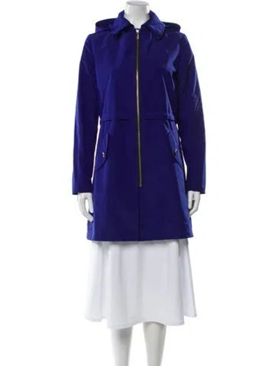 Pre-owned Jane Post Trench Coat In Blue