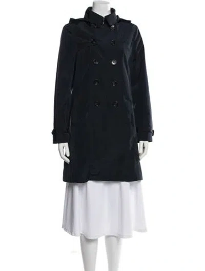 Pre-owned Jane Post Trench Coat In Blue