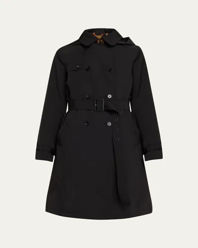 Jane Post Water-repellent Trench Coat With Detachable Wool Lining In Black
