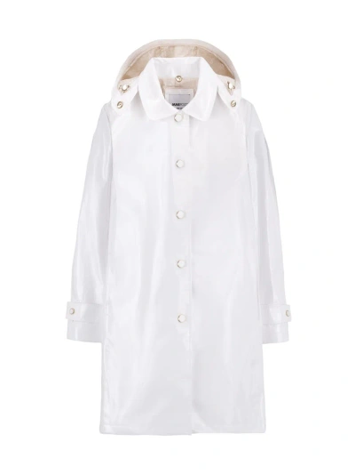 Jane Post Women's Iconic Princess Hooded Rain Coat In Arctic White