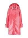 Jane Post Women's Iconic Princess Hooded Rain Coat In Rose