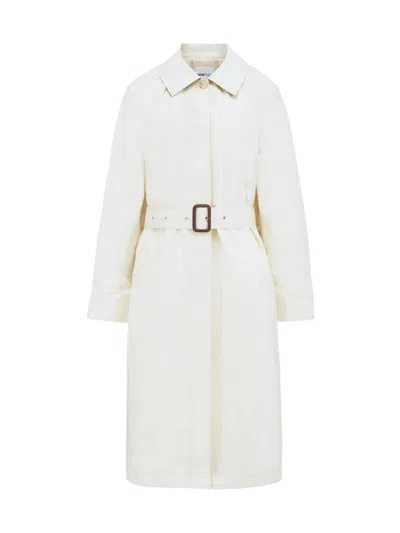 Jane Post Women's Light Slicker Trench Coat In White
