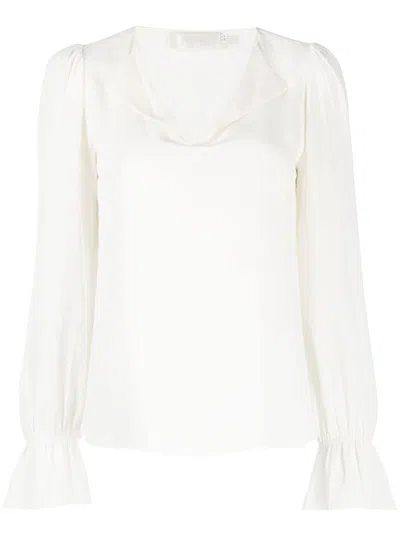 Jane Robbie V-neck Blouse In Weiss