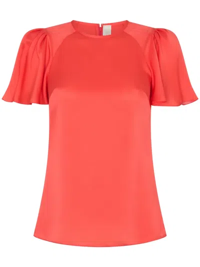 Jane Saturn Short-sleeve Blouse In Red