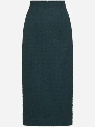 Jane Sloane Midi Skirt In Green