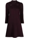 Jane Sophia Button-detail Minidress In Purple