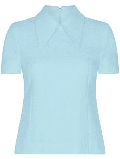 Jane Stella Polo Top In Blue