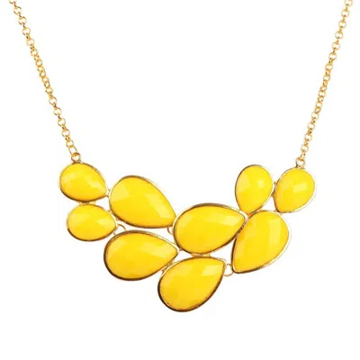 Jane Stone Fashion Statement Collar Necklace Vintage Openwork Bib Costume Jewelry In Gold