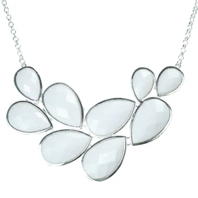 Jane Stone Fashion Statement Collar Necklace Vintage Openwork Bib Costume Jewelry In Metallic