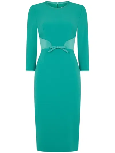 Jane Talita Satin-finish Midi Dress In Green